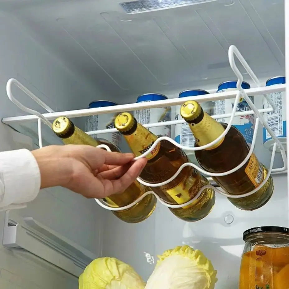 Kitchen Storage Tools Refrigerator Organizer Rack Inside Shelf Beer Wine Bottle Holder Rack Kitchen Storage Shelves Accessories