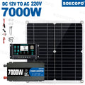 SOECOPO 7000W Solar Power Kit with 100A Controller & 300W Panel Inverter 12V to 110V/220V for Home/Camping/RV/Emergency Backup