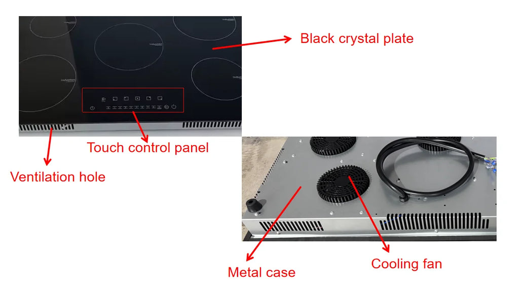 Hot Sales High Power 5 Burner Electric Induction Cooker Portable Built-in Kitchen Appliance Factory Price for Household Use