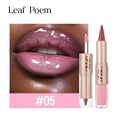 2IN1 Tapered Gradient Lipliner Pen Nude Brown Mirror Glass Lip Gloss Matte Lip Liner Waterproof Lip Contour Non Stick Makeup
