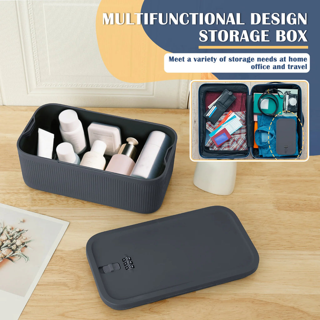 Digital Password Lock Safe Box Medicine Locking Box Portable Passport Files Cash Jewelry Privacy Security Organizer Case