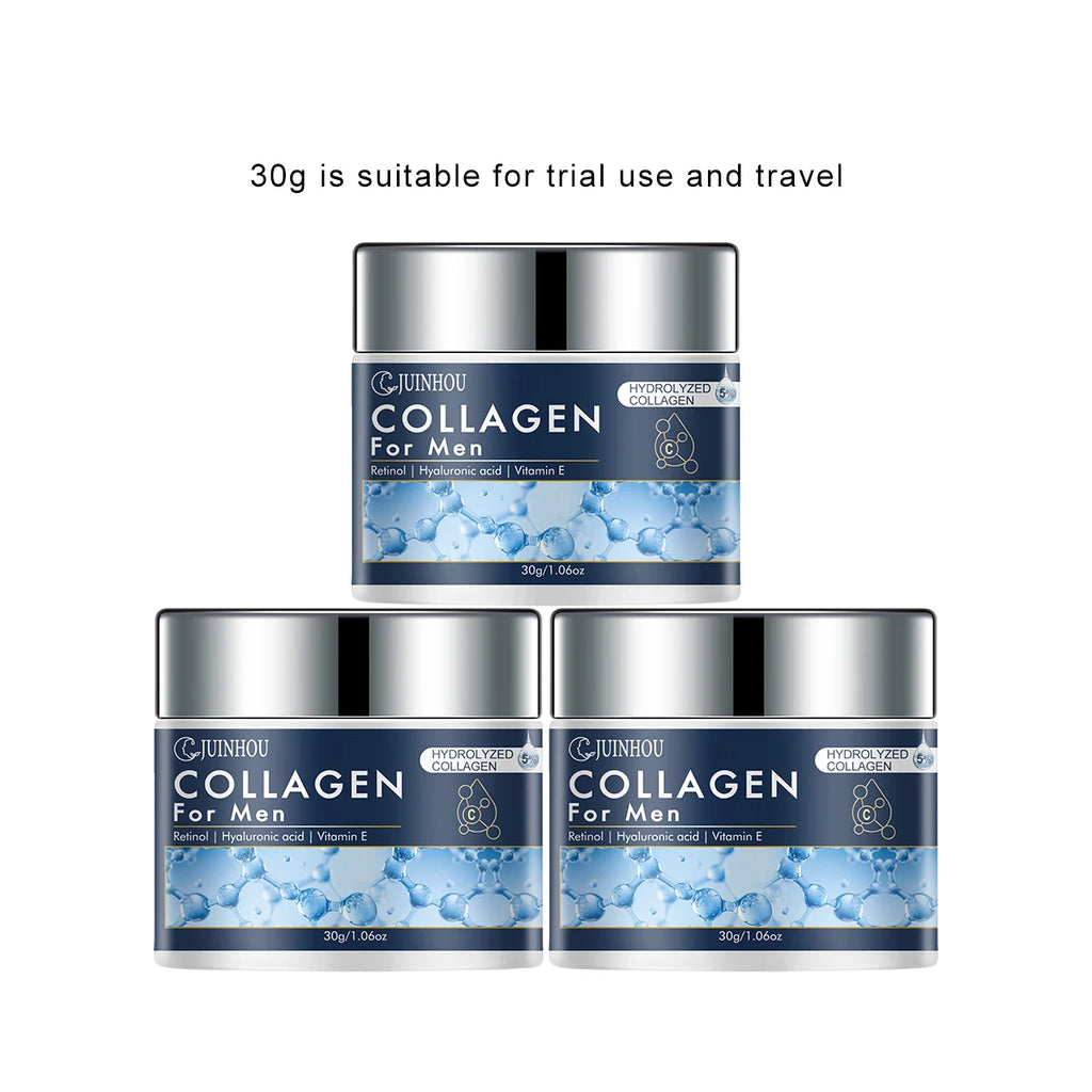JUINHOU Men's Daily Anti-aging Hydration Face Cream Collagen Retinol Moisturizing Oil Control Firming Skin Refreshing Non-Greasy