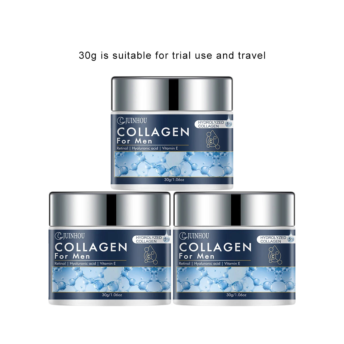 JUINHOU Men's Daily Anti-aging Hydration Face Cream Collagen Retinol Moisturizing Oil Control Firming Skin Refreshing Non-Greasy