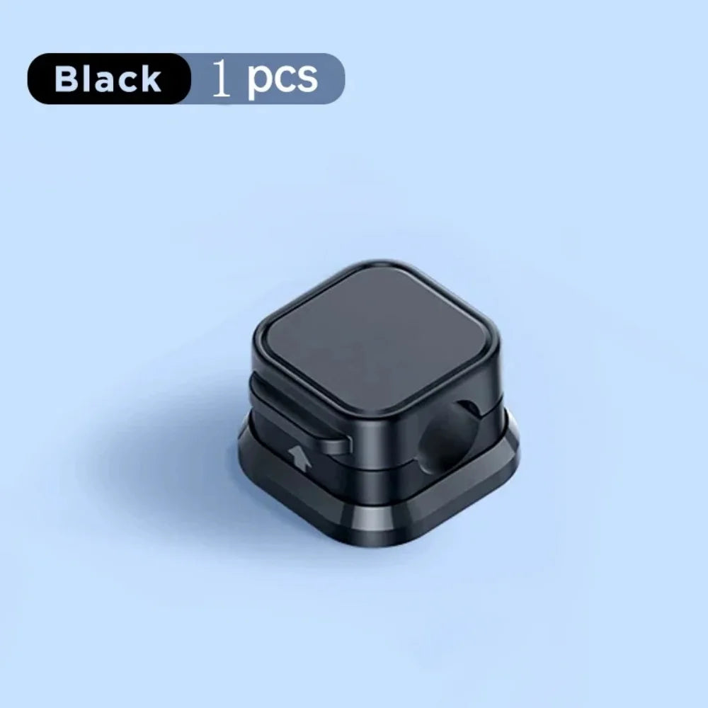 3/6/12PCS Portable Magnetic Cable Clips Cable Protector Desk Tidy Management Clips For Mouse Earphone Wire Organizer Cable Stand