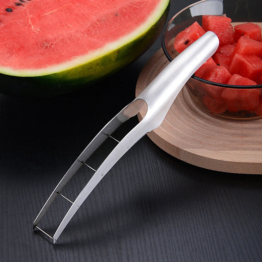 Watermelon Cutter 304 Stainless Steel Watermelon Dicing Cutter Manual Fruit Easy Segmentation Tools Home Use Kitchen Gadgets
