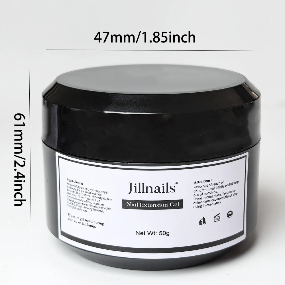 Jillnails Liquid Builder Nail Gel TPO Hema Free for Nail Extension Pink Brown Nude Milky White 50g/100g Nails UV Gel