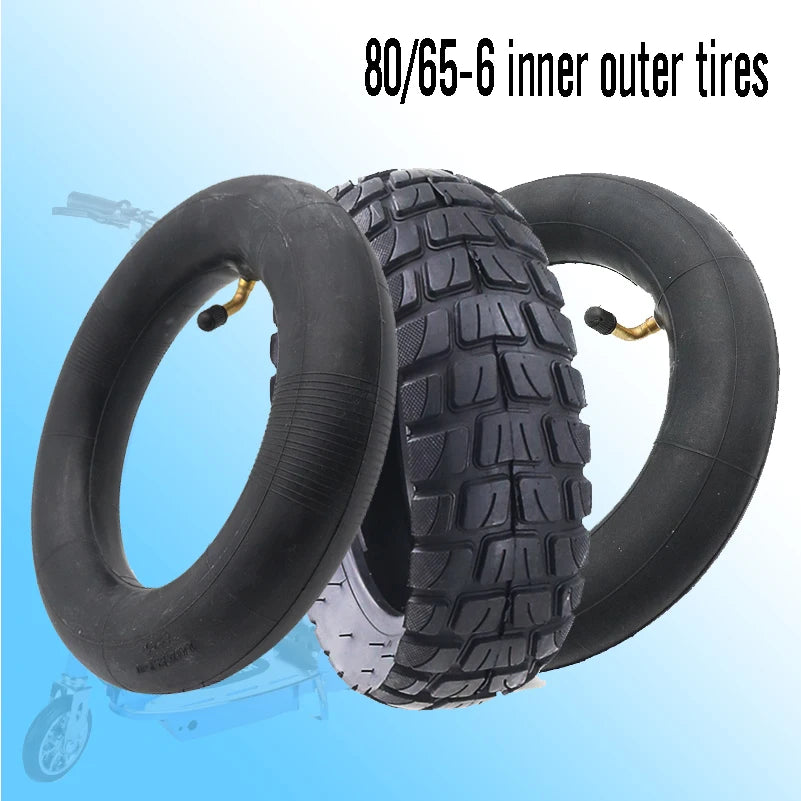 80/65-6 tires are suitable for electric scooters with 10 inch wear-resistant inner and outer tire accessories