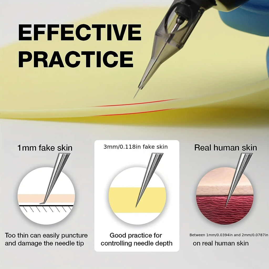 Clearance_1/3/5Pcs A4 Size Tattoo Practice Skin Double Side Silicone Permanent Makeup Eyebrow Leather Fake Microblading Supplies