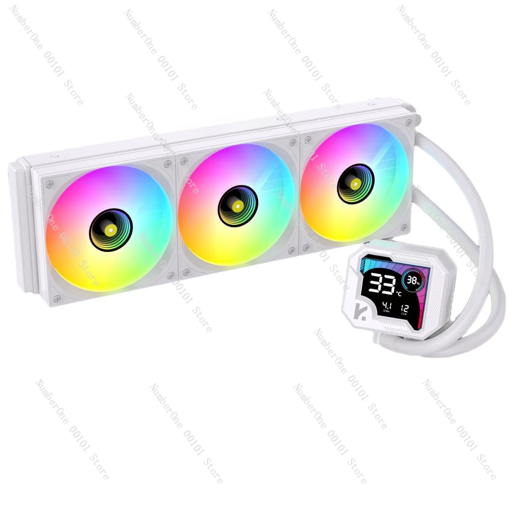 360 integrated 240 water-cooled broken code screen computer CPU radiator argb temperature display cold exhaust cooling fan