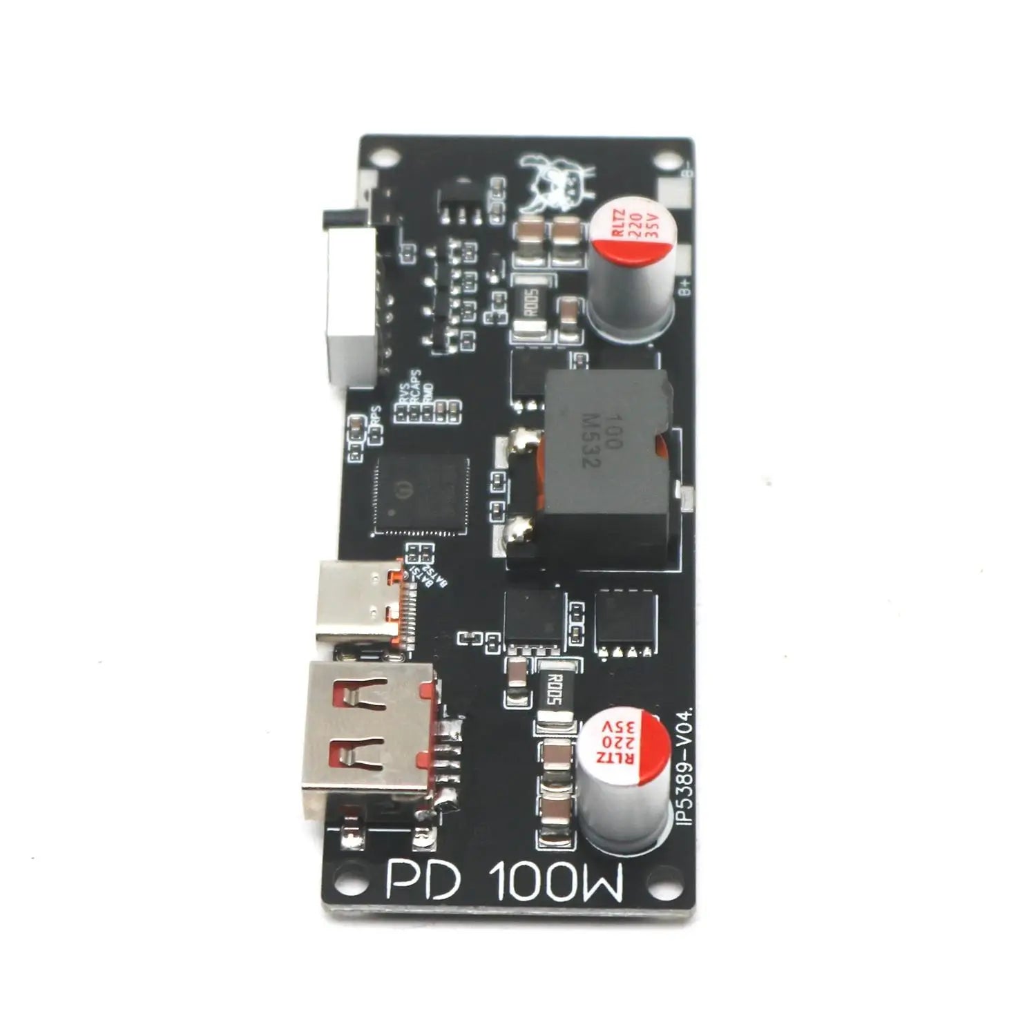 100W Fast Charge Power Bank Module IP5389 2S 3S 4S 5S Bidirectional USB-C Charger/Discharger POWER LED Display For Laptop/Drone