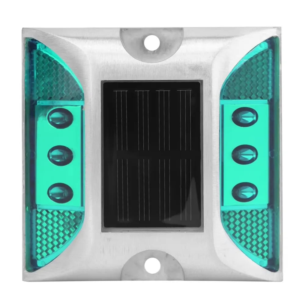 Square Solar Road Stud Light Double Side IP68 Waterproof LED Ground Light Flashing Durable Solar Energy Spike Lights