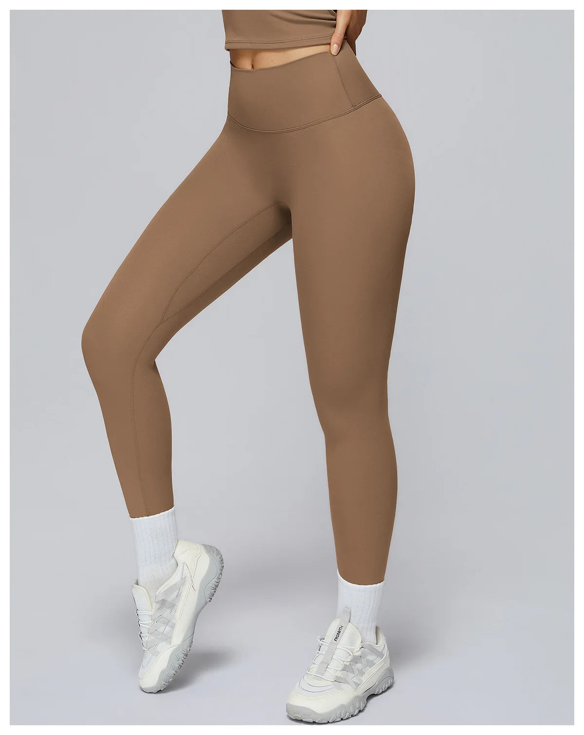 Women's High Waist Yoga Leggings Workout Pants Nylon Spandex Solid Gym Fitness Activewear
