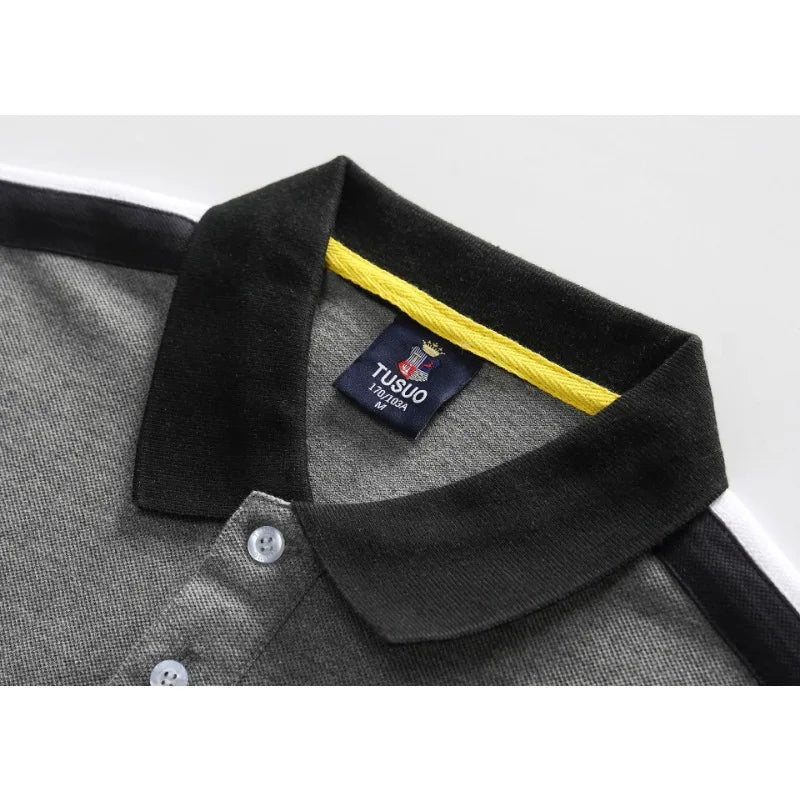 Plus Size 7XL 100% Cotton Summer Men's Polo Shirts Luxury Short Sleeve Contrast Color Letter Embroidery Simple Casual Male Tees