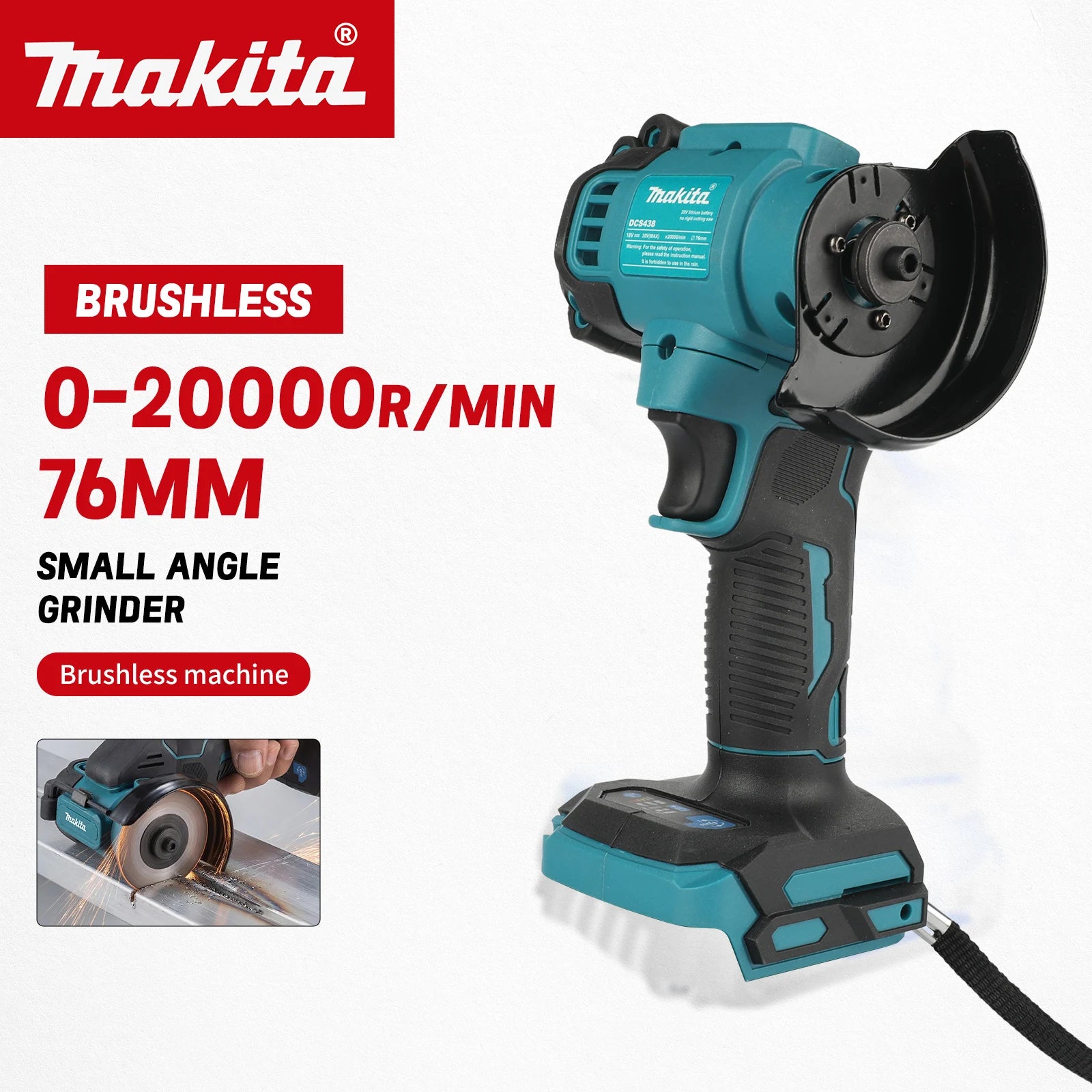 Makita 18V Brushless Cutting Grinder Cordless Tool Low Vibration Stable Running 20000RPM Multi-Scene Use & DIY tools