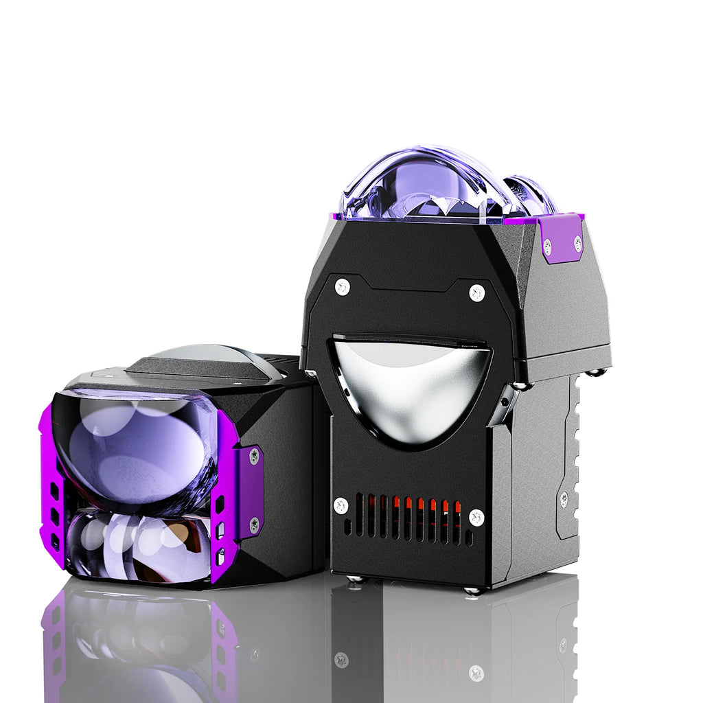 New Arrival 3.0 Inch Ultra Bright High/Low Light 220W/180W 50000lm LED Headlight Lens, Dual LED Projector 4-5 Laser Light