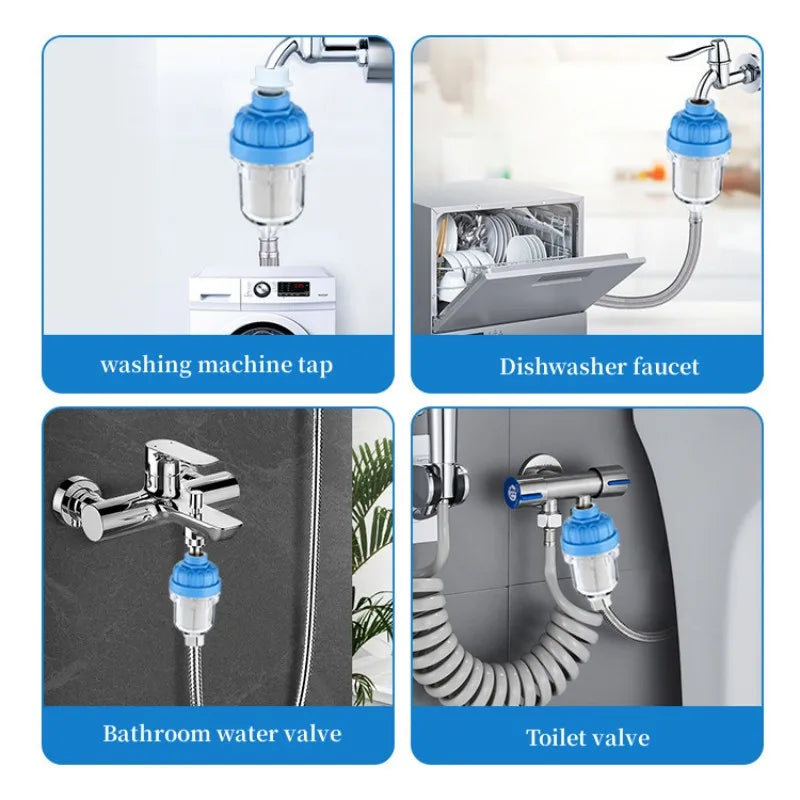 Universal Water Purifier Faucet Filter Shower Water Heater Strainer Spray Head Washing Machine Tap Percolator Bathroom Accessory