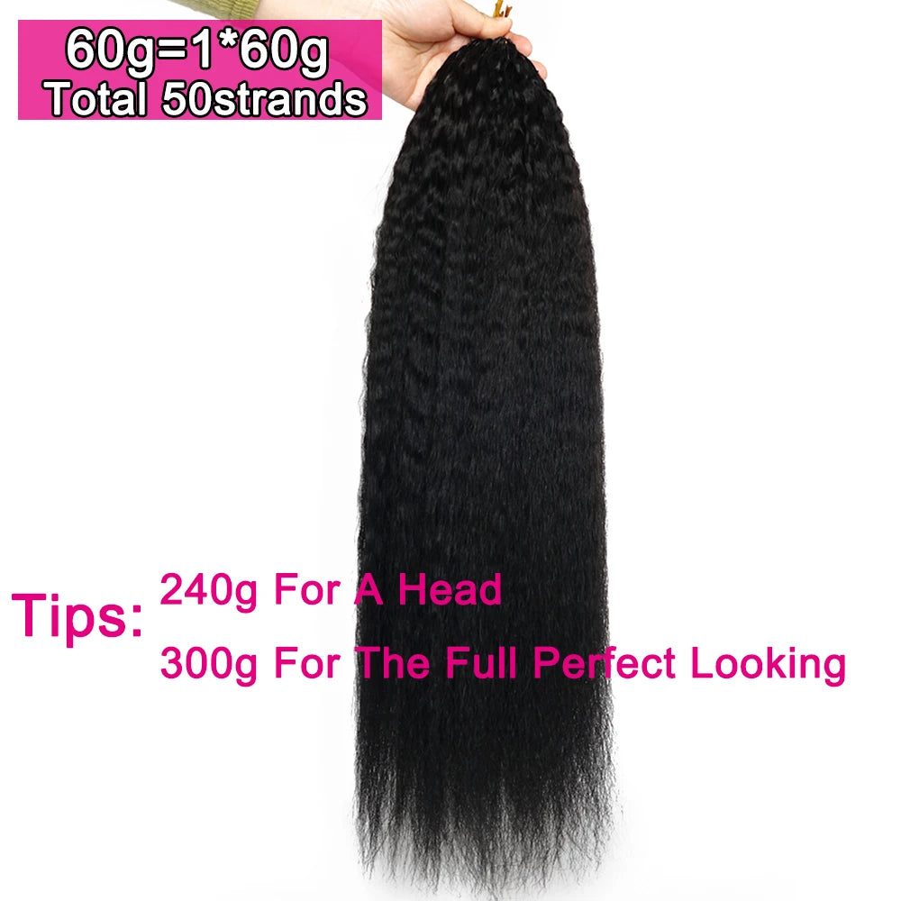 Kinky Straight Crochet Human Hair Pre Separated Knotless Reusable Feather Crochet Human Hair Bundles Burmese Curly Crochet Hair