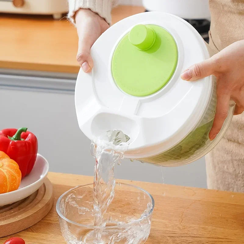 Lettuce Drain Basket  Multifunctional Household Manual Vegetable Dehydrator - Salad Spinner with Fruit,  Home Kitchen Gadgets