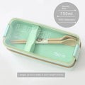Wheat Straw Lunch Box ，Stackable Bento Box Microwave Dinnerware Food Storage Container with Spoon Fork For Student Work，2 Layer