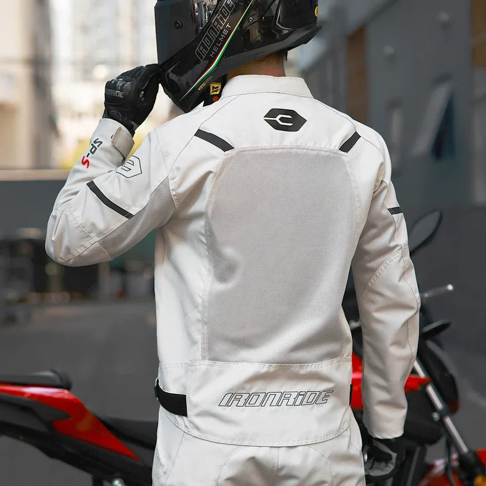 New Motorcycle Jackets Breathable Motorbike Riding Jackets Wear-Resistant Motocross Clothing Built-in Protective Gear