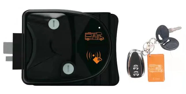 Fingerprint Recognition RV Keyless Entry Door Lock Handle Latch Stuck With Key Unlocking & Wireless Remote Control For Caravan C