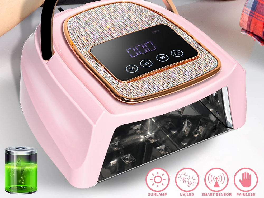 Professional UV LED Nail Lamp Rechargeable 30 LED Nail Dryer Suitable for All Gel Nail Polish Curing Lamps Manicure Salon Tools