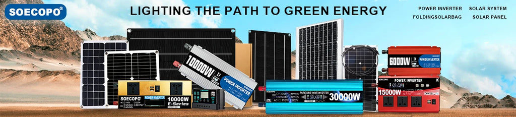 SOECOPO 10000W High-Efficiency Solar Kit 2x800W Panels 100A Controller 12V to 110V 220V Inverter for Boat RV Camping Off-Grid