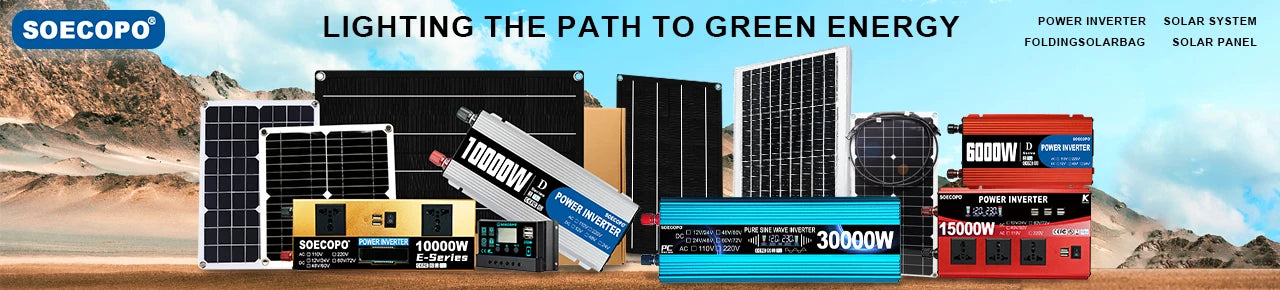 SOECOPO 10000W High-Efficiency Solar Kit 2x800W Panels 100A Controller 12V to 110V 220V Inverter for Boat RV Camping Off-Grid