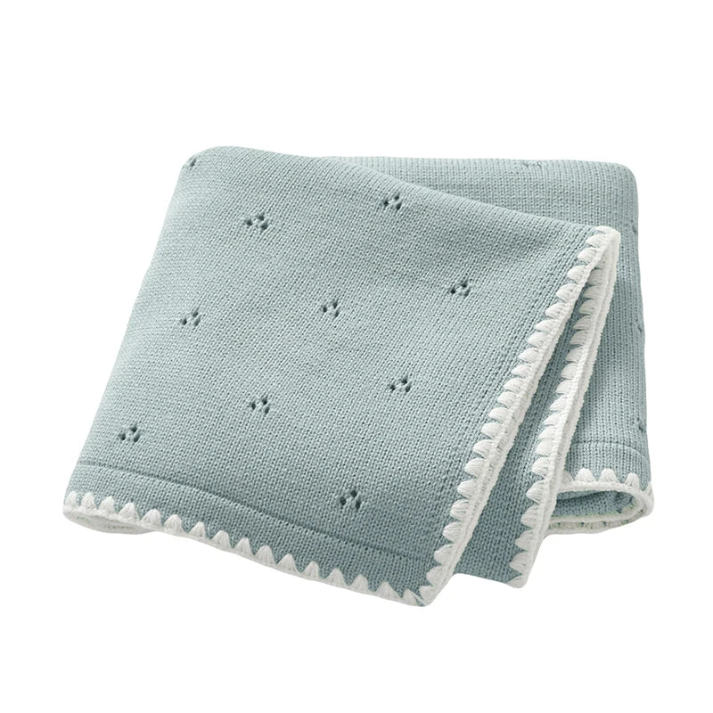 Soft Comfortable Baby Swaddle Blankets 90*70cm Newborn Boys Girls Knitted Sleeping Covers Stuff for Stroller Bassinet Infant Mat