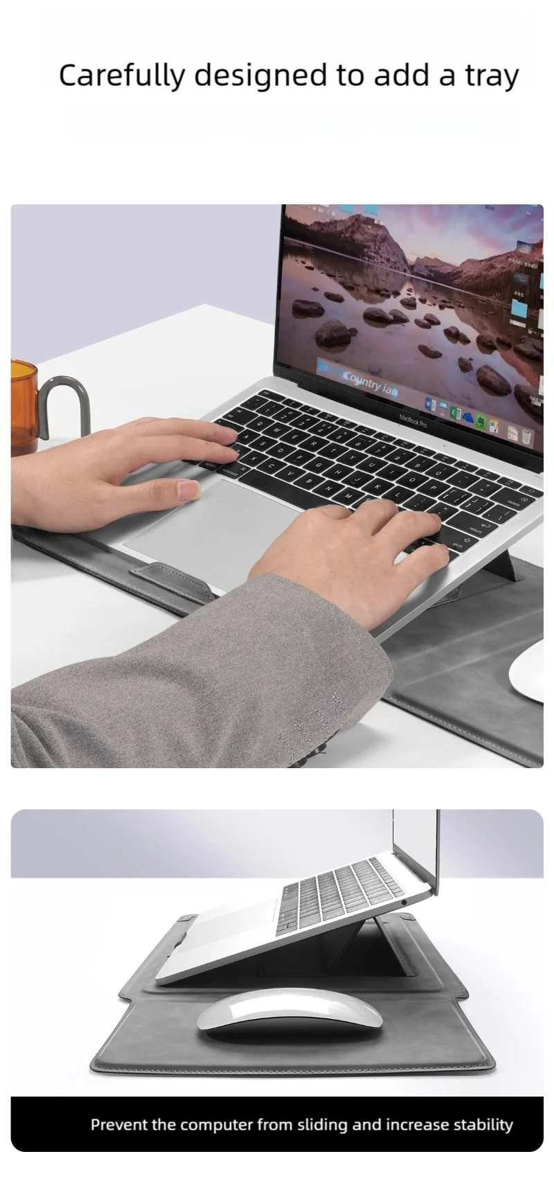 Laptop Sleeve Case 13 14 15 15.6 16Inch For Huawei HP DELL Bag For Macbook Air Pro 13 13.6 M4 Notebook Case with Stand Men Women