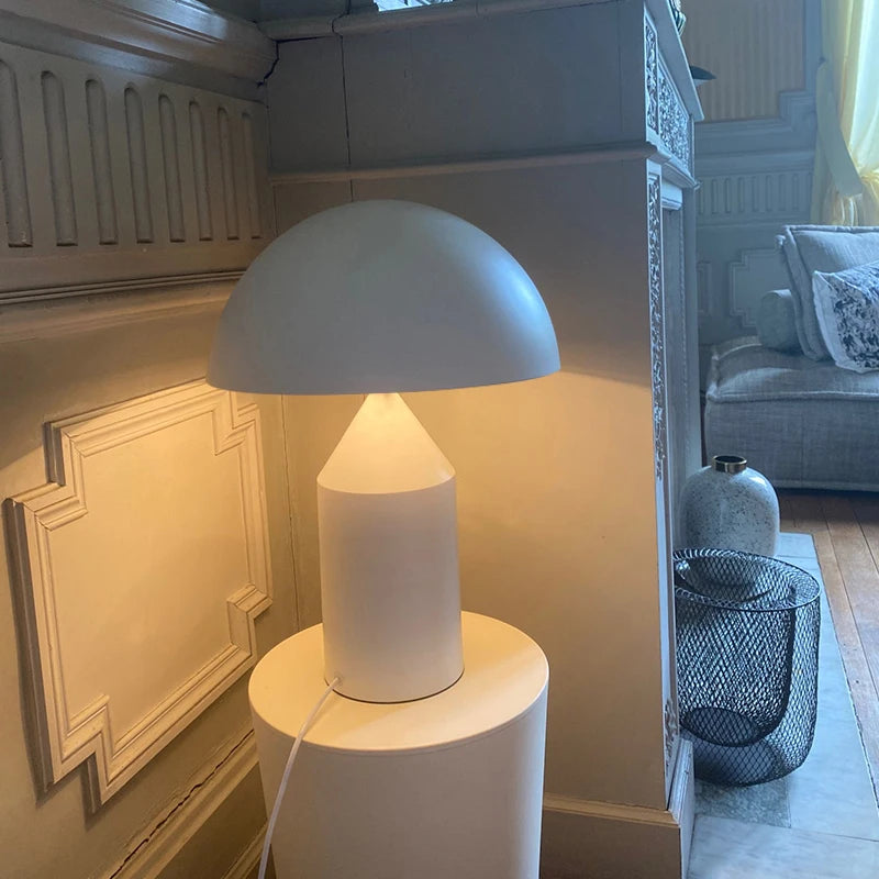 Oluce Atollo Lamp Modern Creative Mushroom Lamp for Bedroom Study Living Room Decoration Gold White Black Bedside Table Lamp