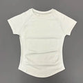 Histello Women Short Sleeve Sports T-Shirt Round Neck Breathable Stretchy Quick Dry Top Yoga Gym Running Fitness Activewear