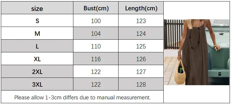 2026 Loose-Fit Spaghetti Strap Dress Women's Casual Homewear Summer Dress Solid-Color Vacation Cool Homewear