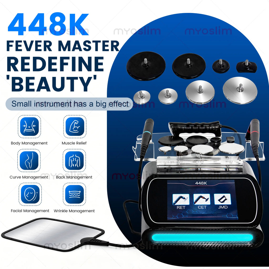 Latest Tecar 448k Body Slimming Machine Skin Tightening Smooth Wrinkles Face Equipment Massage Weight Lose Beauty Machine