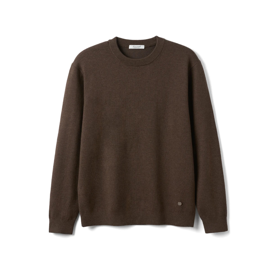 SIMWOOD 2026 Autumn New Regular Fit 12 Gauge Fine Sweater Men Antistaic Basic Knit Pullovers