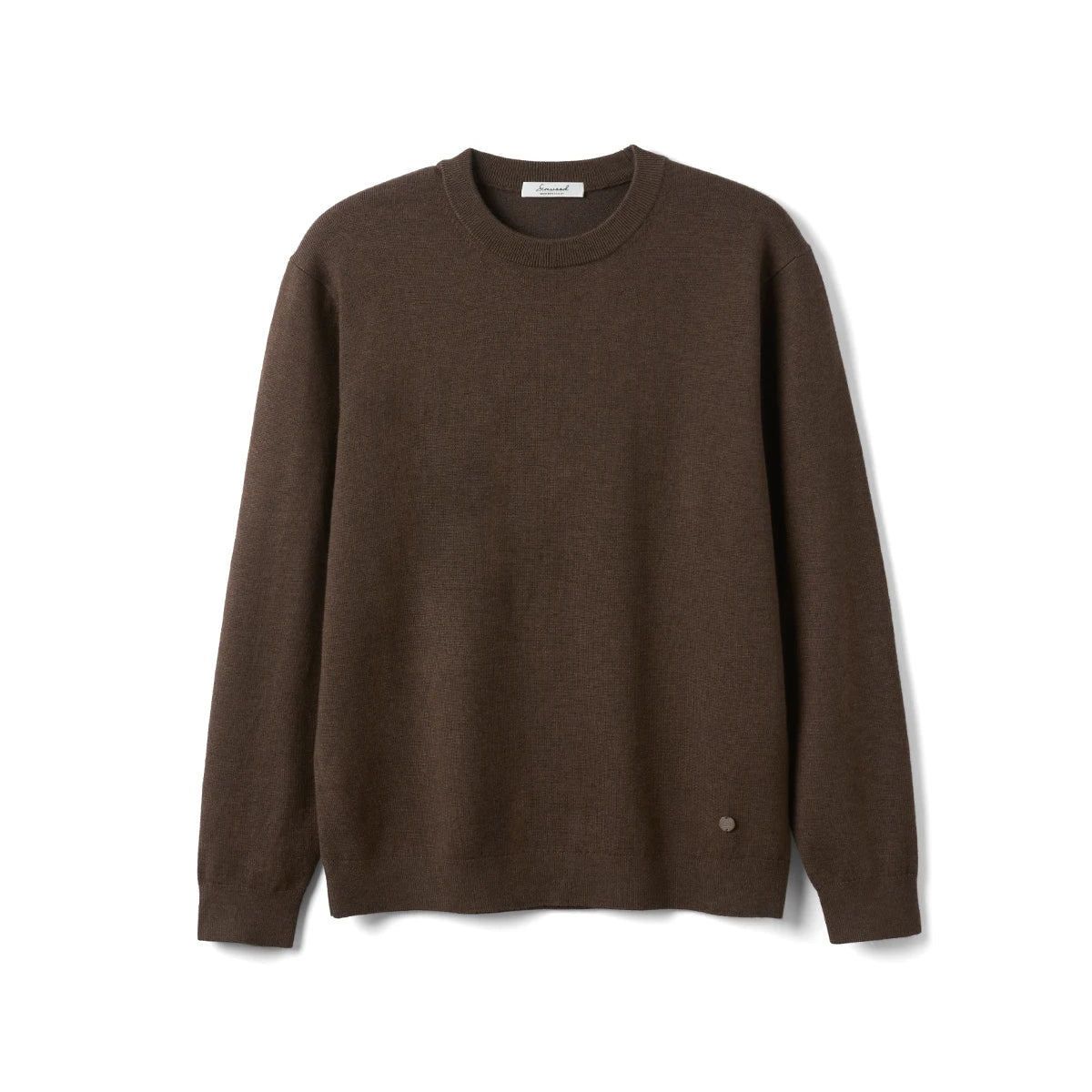 SIMWOOD 2026 Autumn New Regular Fit 12 Gauge Fine Sweater Men Antistaic Basic Knit Pullovers
