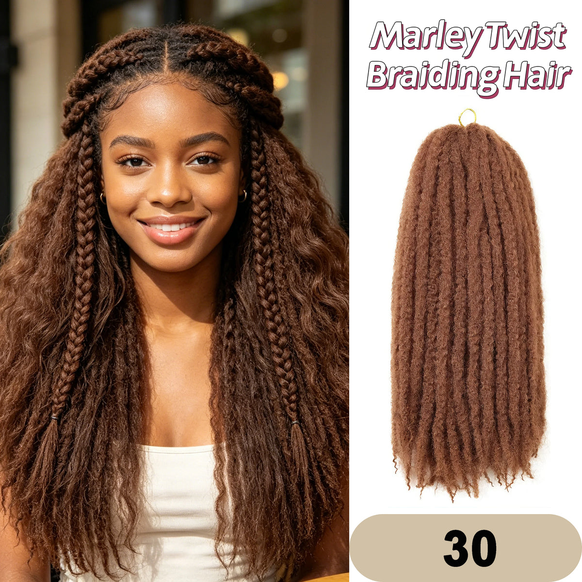 Afro Kinky Twist Crochet Hair Braids Marley Braid Hair 18inches Senegalese Curly Crochet Synthetic Braiding Hair Extensions