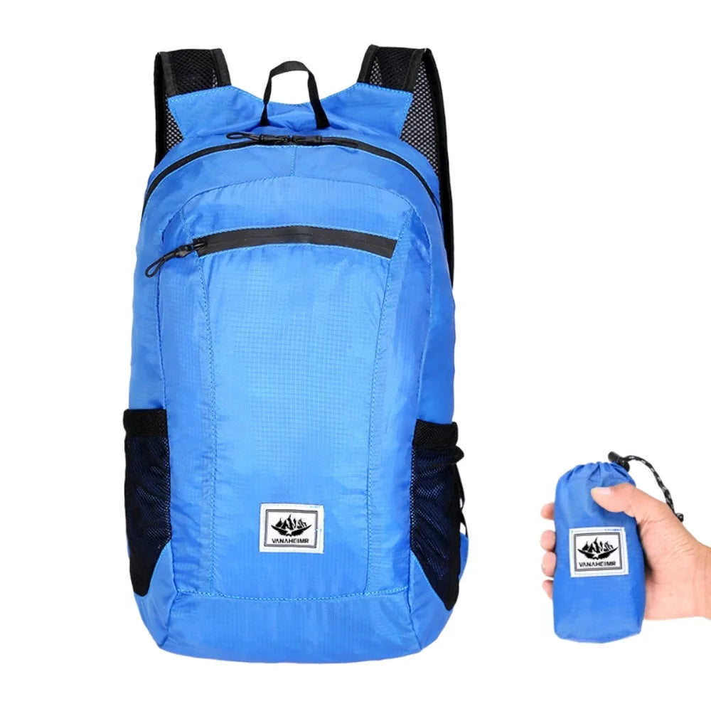 Large Capacity Foldable Backpack Folding Waterproof Mountaineering Bag Sports Knapsack Oxford Cloth Lightweight Nylon Bag Hiking