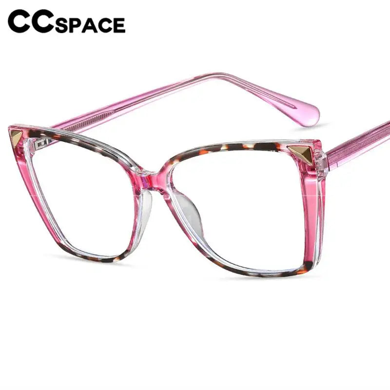 R57466 Fashion Square Anti Blue Light Glasses Trend Spring Hinge Prescription Spectacles Frames Women Optical Reading Glasses