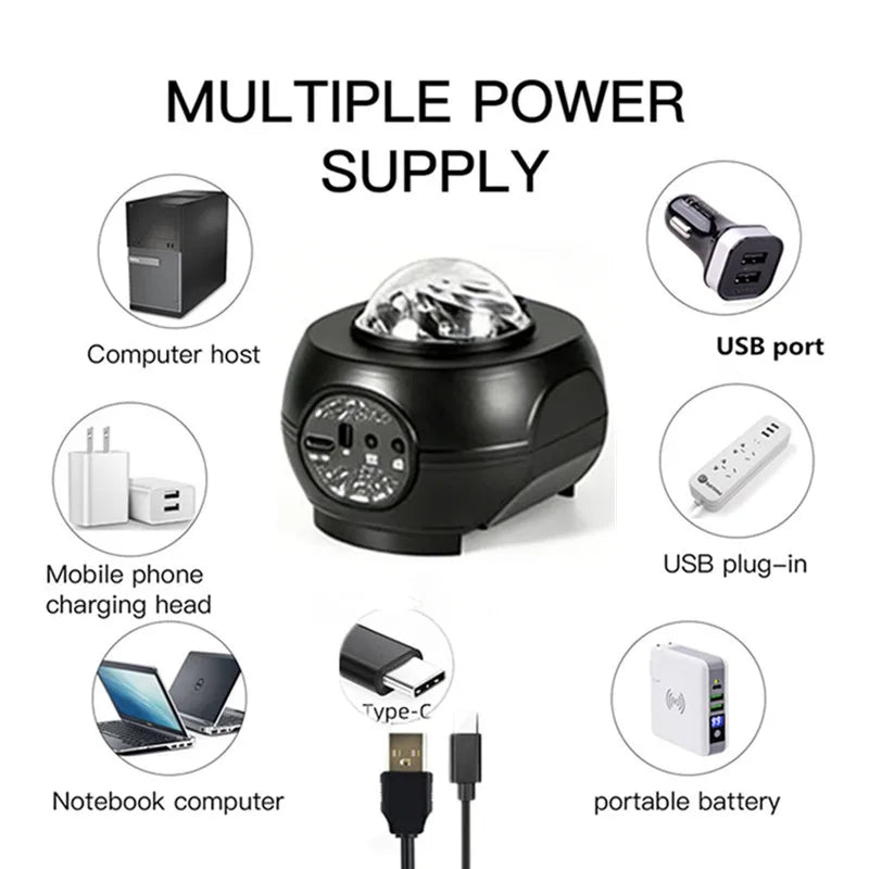 Galaxy Projector, Northern Lights Projection Lamp, Small Night Light with Timer and Remote Control for Bedroom and Living Room