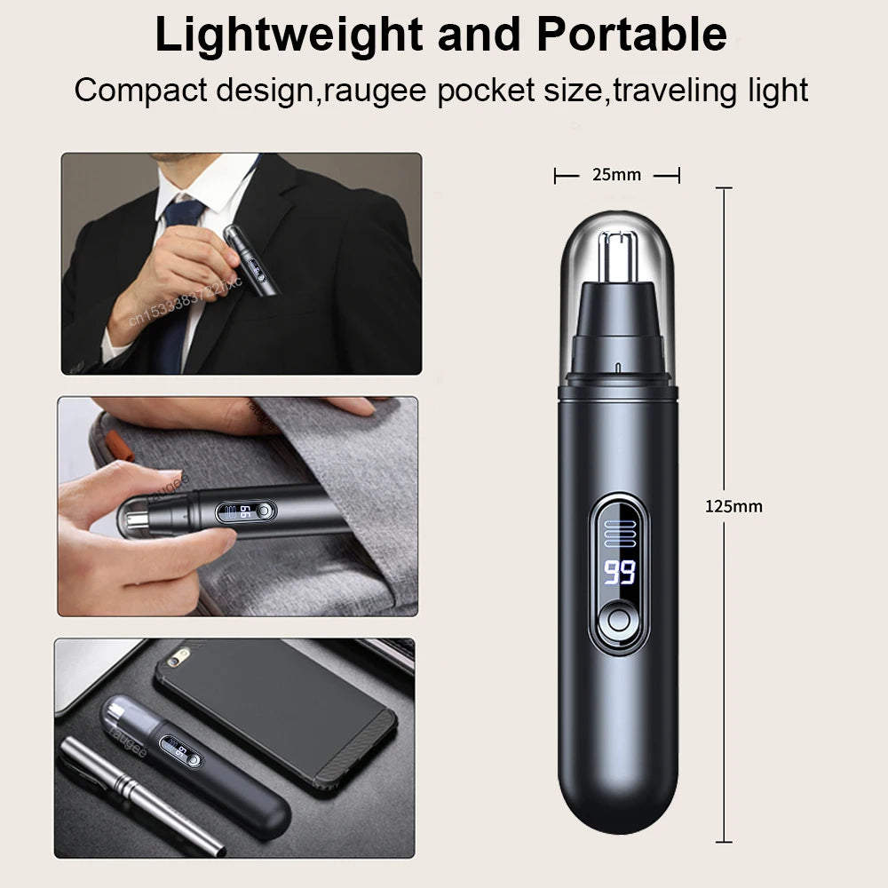 Nose Hair Trimmer for Men Electric Nose Hair Remover Mini Nose Hair Clipper USB Rechargeable Electric Nose and Ear Hair Trimmer