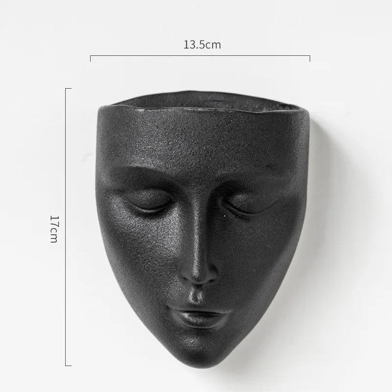 Silent Cheeks Ceramic Vase Creative Wall-mounted Plant Pots Table Decoration Flower Arrangement Floral Vase Room Aesthetic Decor