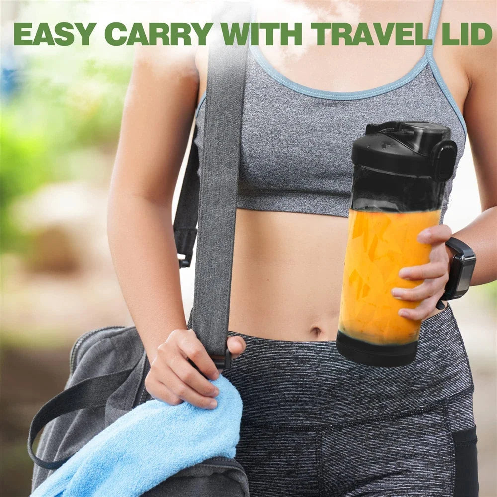 600ML Electric Portable Blender Smoothies USB Rechargeable 4000mAh Powerful Ice Crush Fresh Fruit Juicer Mini Personal Blender
