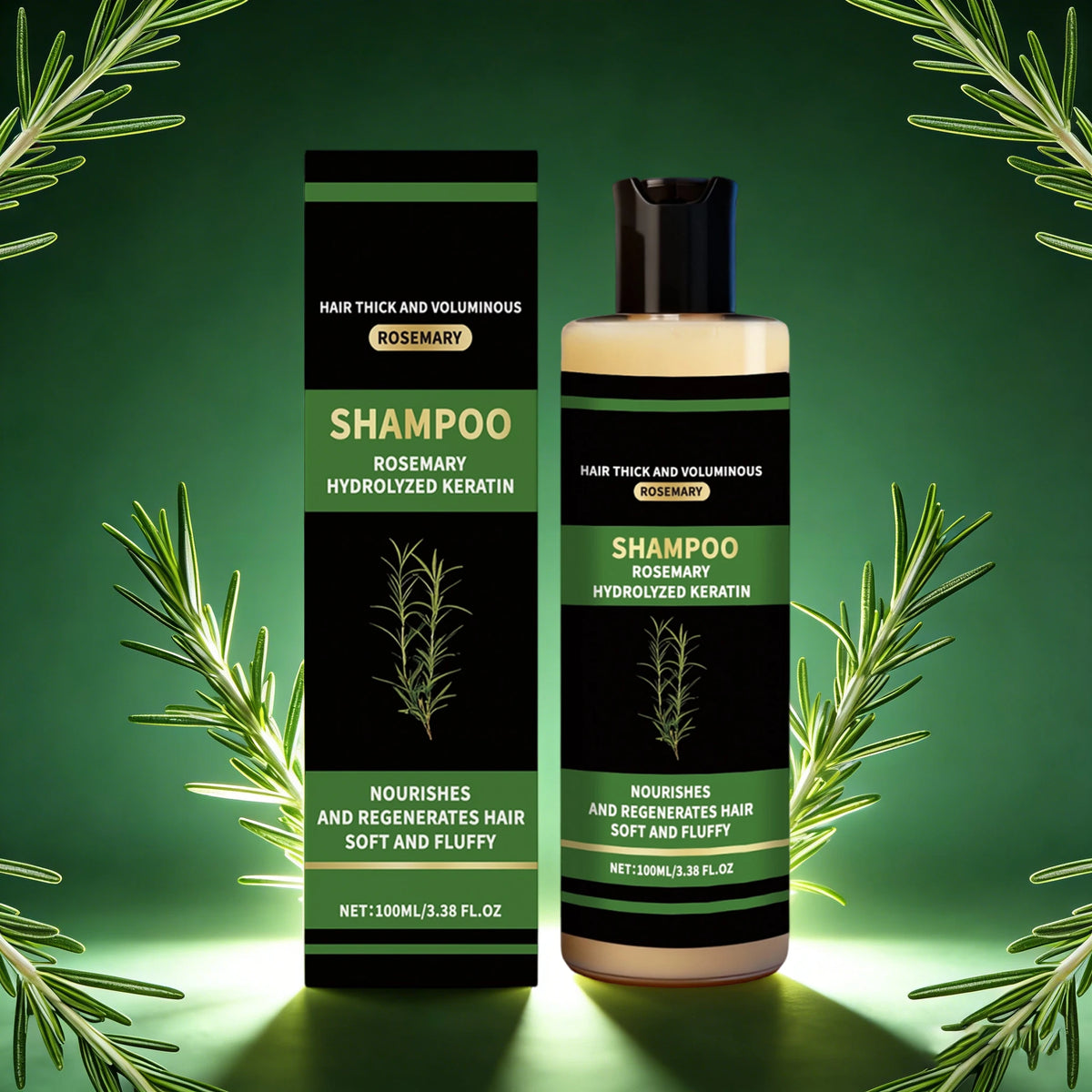 Rosemary Natural Shampoo Hair Thickness Loss Deep Nourishing Scalp Care Strengthen Repair Damaged Oil Control For Men Women