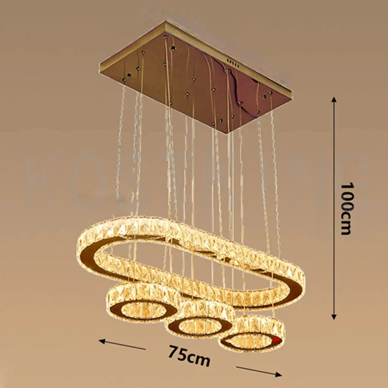 Home Decoration Pendant Lights Luxury Crystal Living Room Chandelier Dining Room Pendant Lamp, Ceiling Light, Indoor Lighting