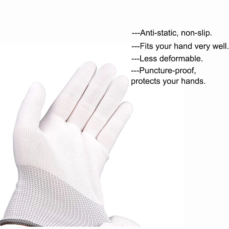 ALIWRAP 5/10Pairs Vinyl Car Wrap Gloves Window Tinting Film Application Protect Tool Nylon Anti-Static Wrapping Tint Work Gloves