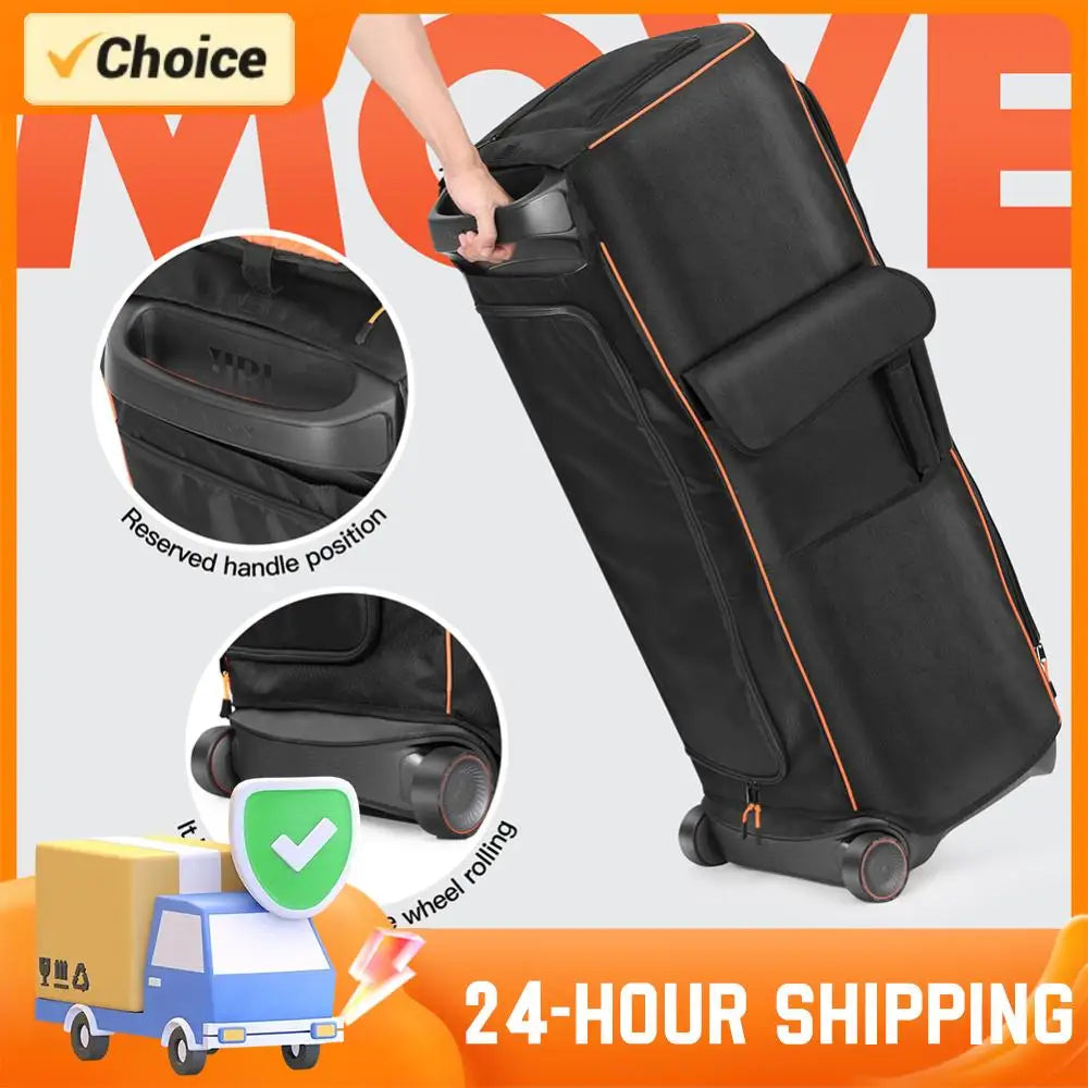 Multifunction Waterproof Speaker Cover for JBL Partybox Ultimate Speaker w/ Storage Pocket Large Capacity Dustproof Protect Bag
