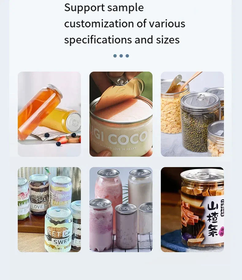 High Efficiency Automatic Beverage Can Sealing Equipment Plastic Metal Milk Tea Soda Can Packaging Machine