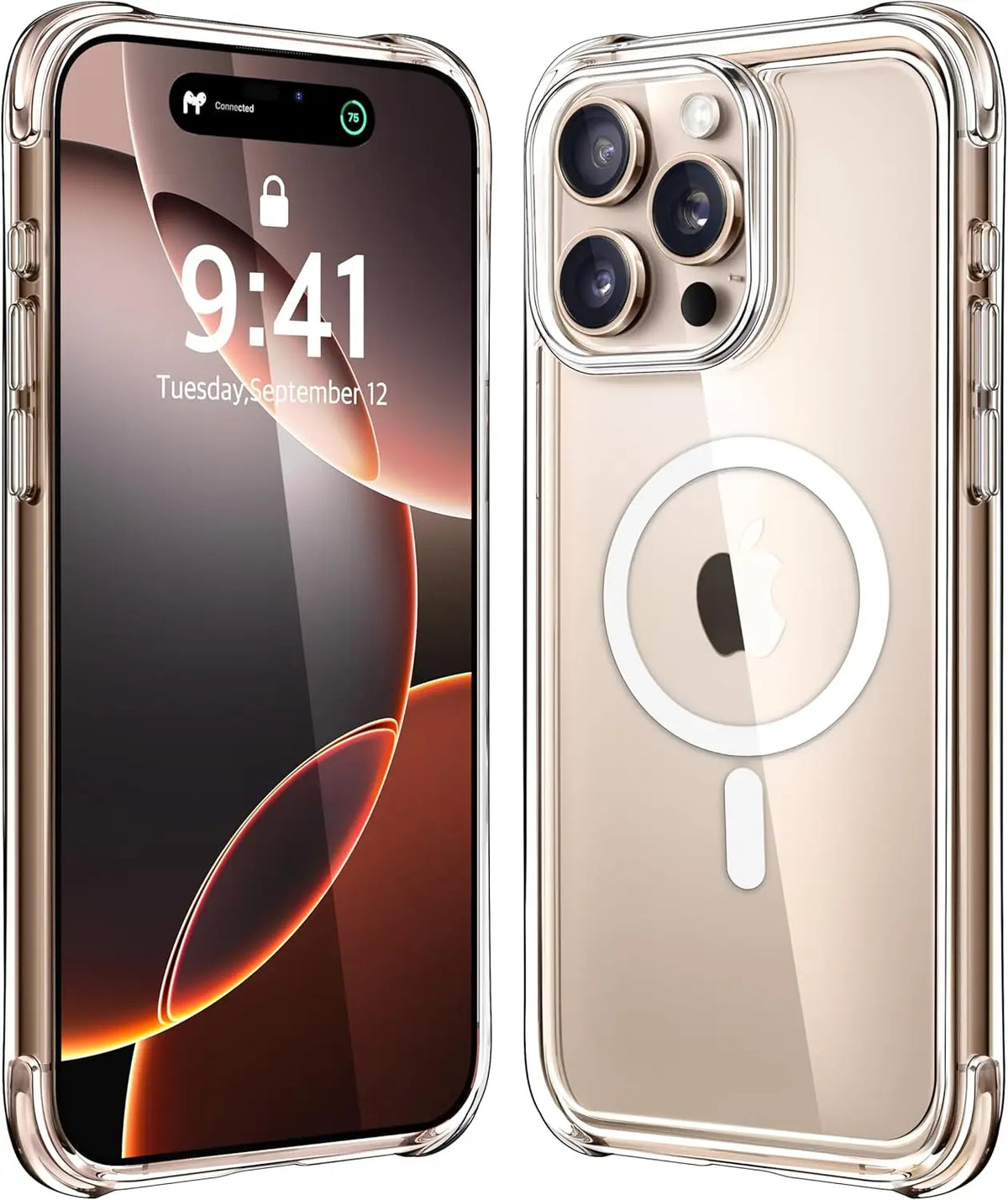 Transparent Magnetic Case For iPhone 17 16 Pro Max 15 14 Plus Wireless Charge Cover 13 12 Mini 17 Air Magsafe Protection Case