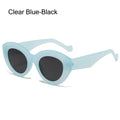 Ins Popular Retro Eyewear Oval Sun Glasses Oversized Sunglasses Sun Glasses Thick Frame